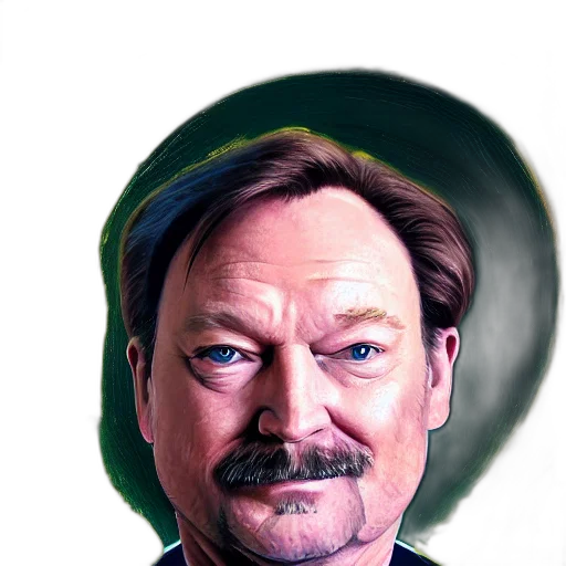 face, staff, hat, photorealistic transparent PNG cut-out