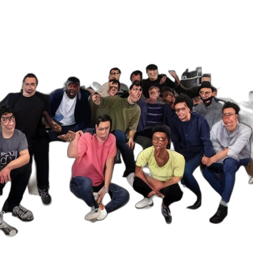staff, jacket, robot, all, homies, hanging, out, stability transparent PNG cut-out