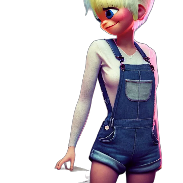 dress, robot, jacket, face, 3d render, concept art, cartoon, vaporwave transparent PNG cut-out