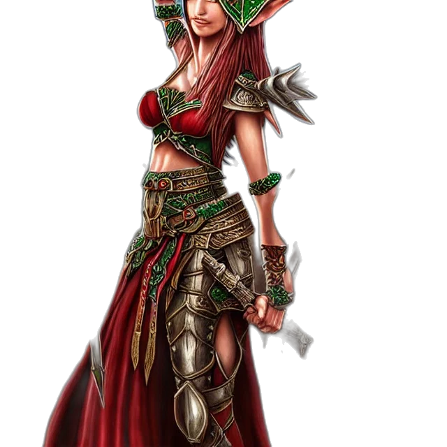 staff, fantasy art, concept art, pixel art, comic book art, red, green, warrior transparent PNG cut-out