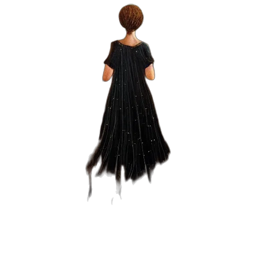 dress, hair, staff, jewelry, pixel art, concept art, 3d render, fantasy art transparent PNG cut-out