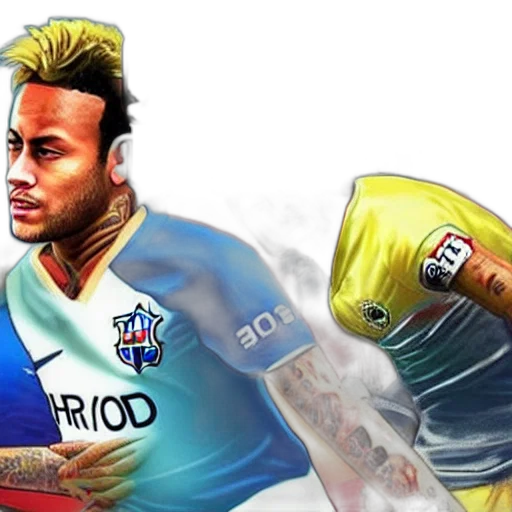photorealistic, cartoon, neymar, gta transparent PNG cut-out