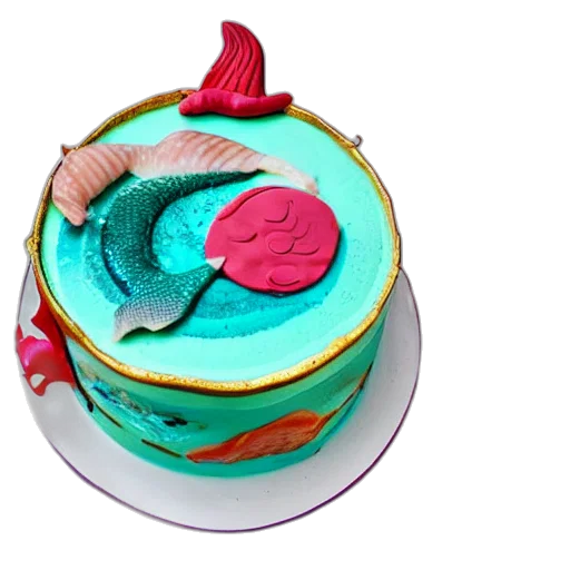 food, crown, 3d render, pastel, colorful, neon, mermaid, themed transparent PNG cut-out