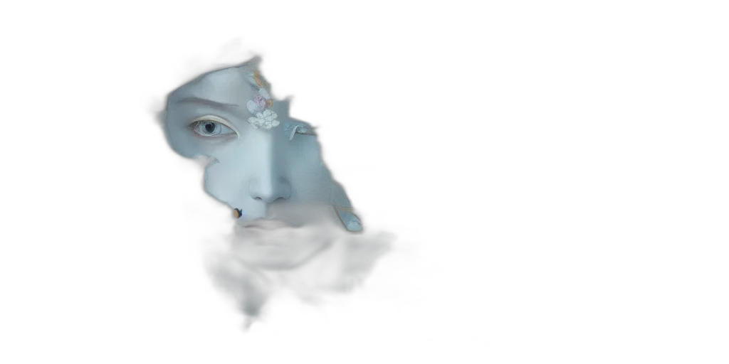 mask, face, dragon, creature, 3d render, photorealistic, concept art, vaporwave transparent PNG cut-out