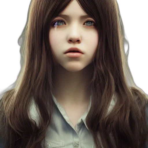face, robot, creature, hair transparent PNG cut-out