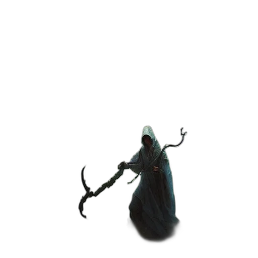 staff, sword, weapon, creature, concept art, fantasy art, 3d render, pixel art transparent PNG cut-out