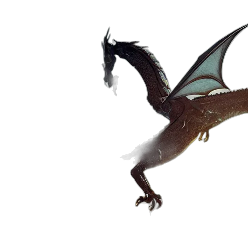 dragon, animal, creature, staff, fantasy art, concept art, 3d render, photorealistic transparent PNG cut-out