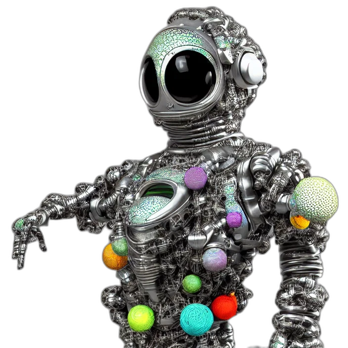 robot, jewelry, staff, creature transparent PNG cut-out