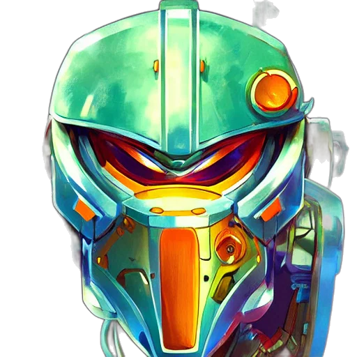 robot, mask, face, concept art transparent PNG cut-out