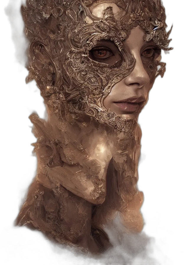 mask, face, creature, robot transparent PNG cut-out