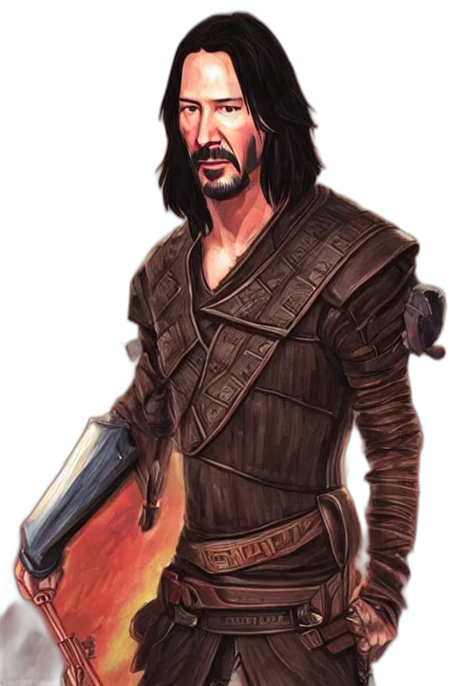staff, sword, fantasy art, concept art, comic book art, photorealistic, keanu, reeves transparent PNG cut-out