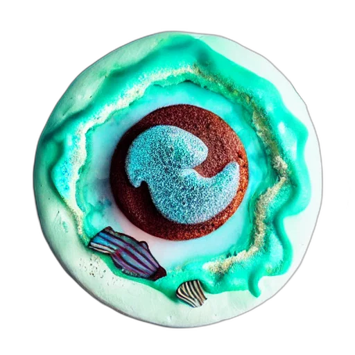 food, hat, blue, colorful, pastel, mermaid, cake, advertisement transparent PNG cut-out