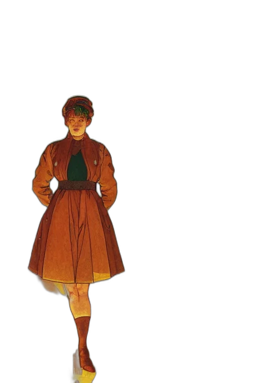 jacket, dress, staff, concept art transparent PNG cut-out
