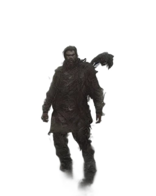 creature, animal, staff, mask, concept art, 3d render, fantasy art, comic book art transparent PNG cut-out