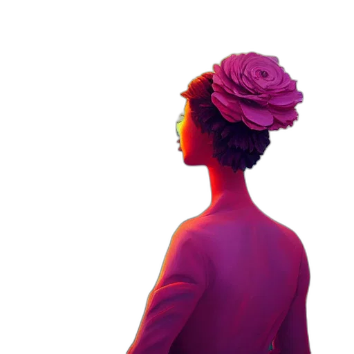 dress, crown, flower, face transparent PNG cut-out