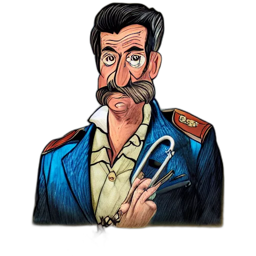 staff, jacket, cartoon, comic book art, concept art, pixel art, portrait, livesey transparent PNG cut-out