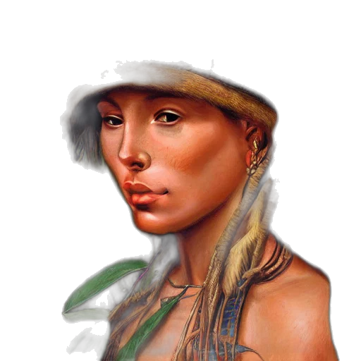hat, face, jewelry, staff transparent PNG cut-out