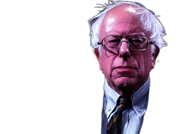 photorealistic, concept art, bernie, sanders transparent PNG cut-out