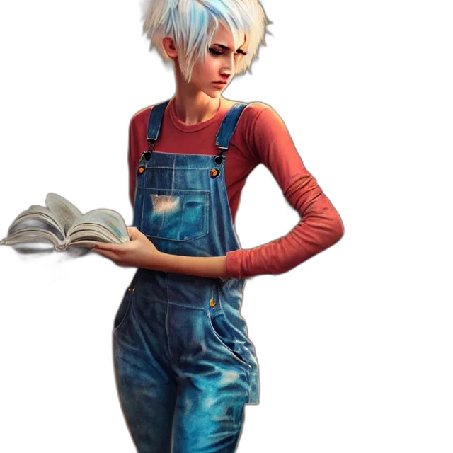 dress, concept art, comic book art, fantasy art, cyberpunk, blue, full, body transparent PNG cut-out