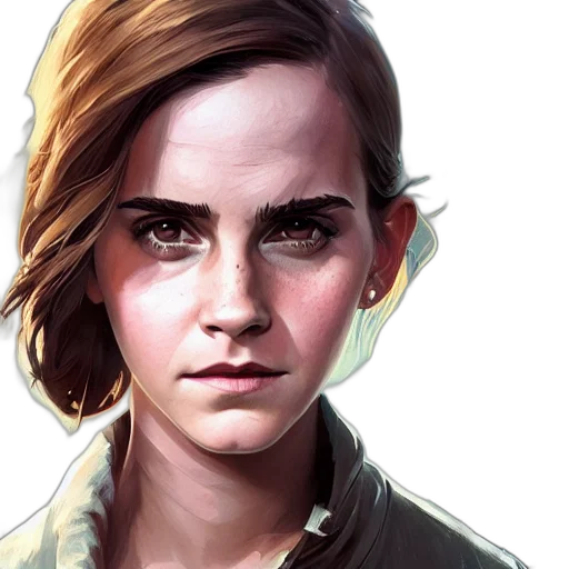 face, photorealistic, concept art, comic book art transparent PNG cut-out