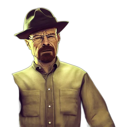 jacket, hat, staff, concept art, comic book art, photorealistic, cartoon, walter transparent PNG cut-out