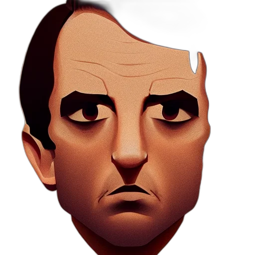 face, mask, 3d render, concept art transparent PNG cut-out