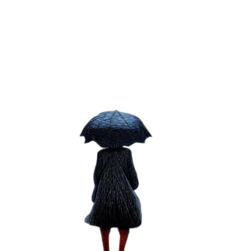 umbrella, dress, hat, jacket transparent PNG cut-out