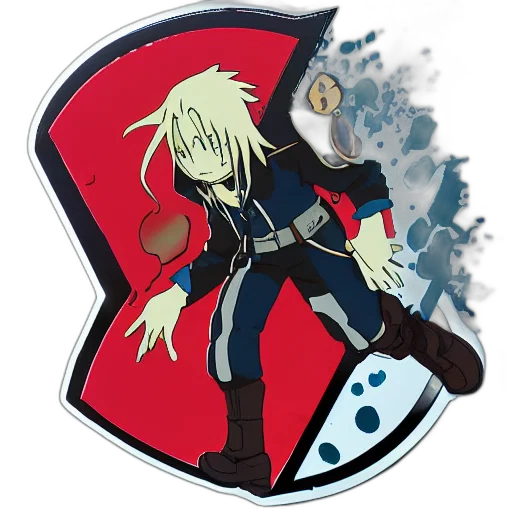 sword, jacket, staff, weapon, pixel art, anime, concept art, fantasy art transparent PNG cut-out