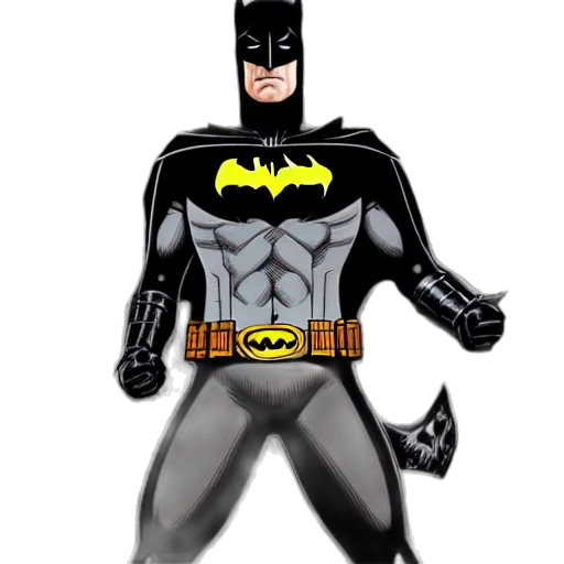 comic book art, concept art, cartoon, 3d render, batman, realistic, extremely, detailed transparent PNG cut-out