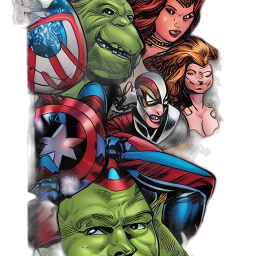 comic book art, concept art, tradind, card, game, marvel, comics, illustration transparent PNG cut-out