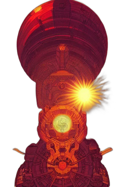 robot, weapon, crown, staff transparent PNG cut-out