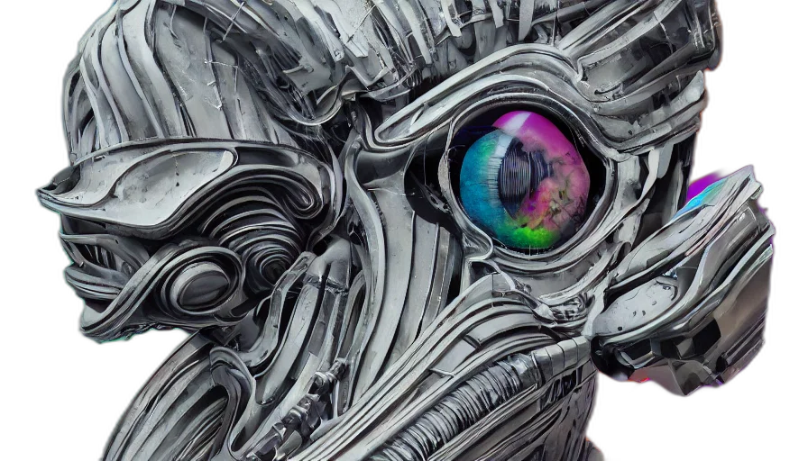 robot, mask, creature, concept art transparent PNG cut-out