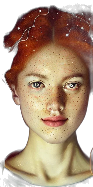 face, mask, crown, hair transparent PNG cut-out