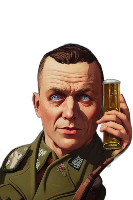 face, bottle, weapon, jacket transparent PNG cut-out