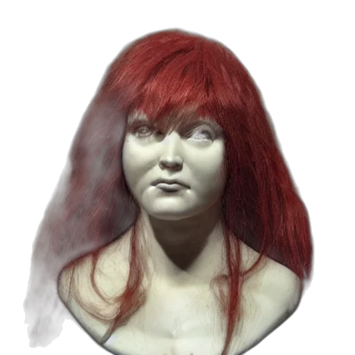 face, mask, hair, photorealistic, concept art, 3d render, fantasy art, red transparent PNG cut-out