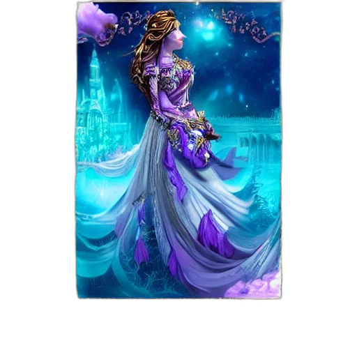 dress, jewelry, staff, dragon, fantasy art, concept art, pixel art, comic book art transparent PNG cut-out