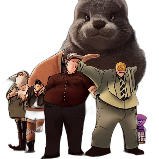 staff, animal, concept art, cartoon transparent PNG cut-out