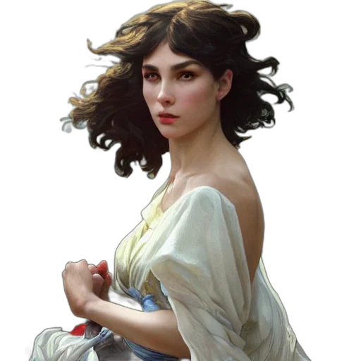 dress, face, crown, fantasy art transparent PNG cut-out