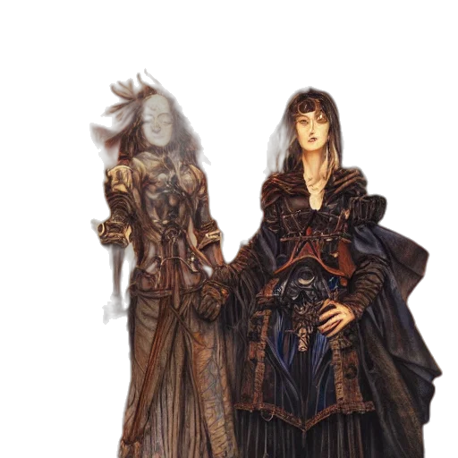 dress, staff, concept art, fantasy art transparent PNG cut-out