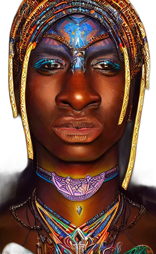 face, jewelry, mask, crown, photorealistic, cyberpunk, fantasy art, concept art transparent PNG cut-out