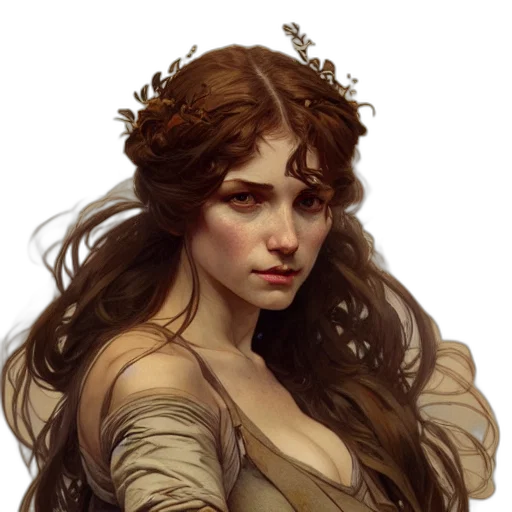 face, crown, dress, fantasy art transparent PNG cut-out