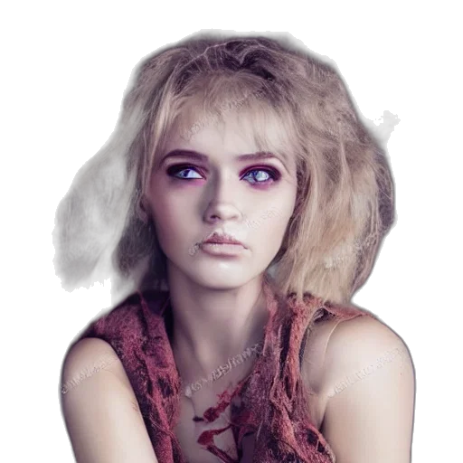 hair, face, dress, creature, photorealistic, cyberpunk, fantasy art, concept art transparent PNG cut-out