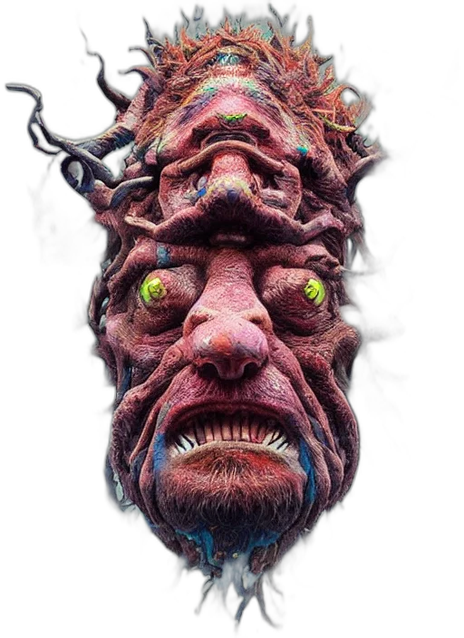mask, face, creature, staff transparent PNG cut-out