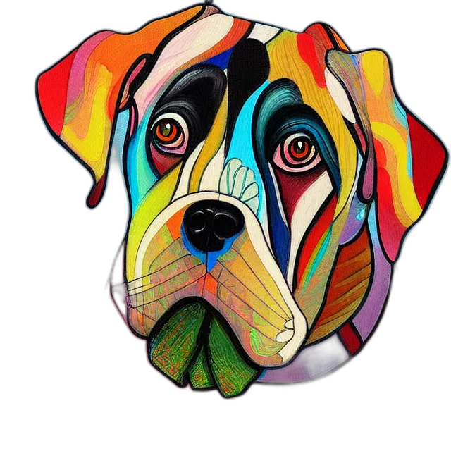 animal, face, watercolor, photorealistic transparent PNG cut-out