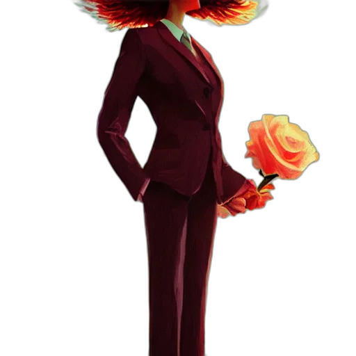 staff, crown, flower, dress transparent PNG cut-out
