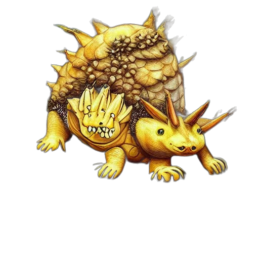 dragon, creature, animal, staff transparent PNG cut-out