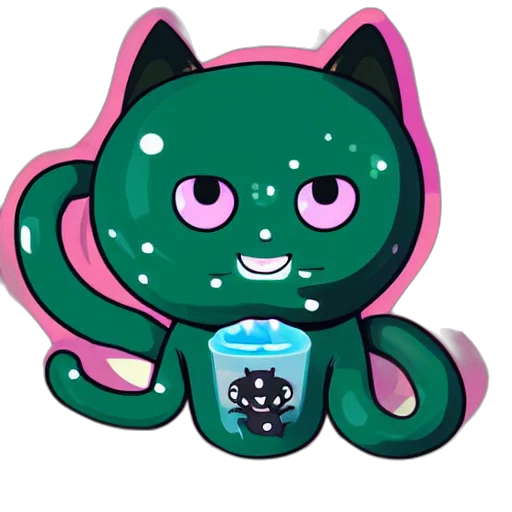 creature, vaporwave, pixel art, concept art transparent PNG cut-out