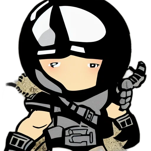 weapon, cartoon, comic book art, pixel art, concept art, chibi, bane transparent PNG cut-out