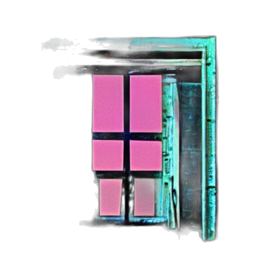 building, furniture, jewelry, robot, vaporwave, 3d render, cyberpunk, concept art transparent PNG cut-out