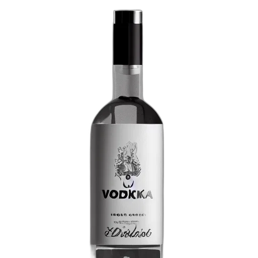 bottle, vodka, modern, design transparent PNG cut-out